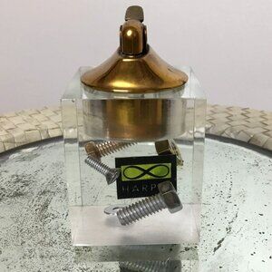 Vintage EVANS Lucite Tabletop Cigarette Lighter HARPER Monogram Tobacciana MCM